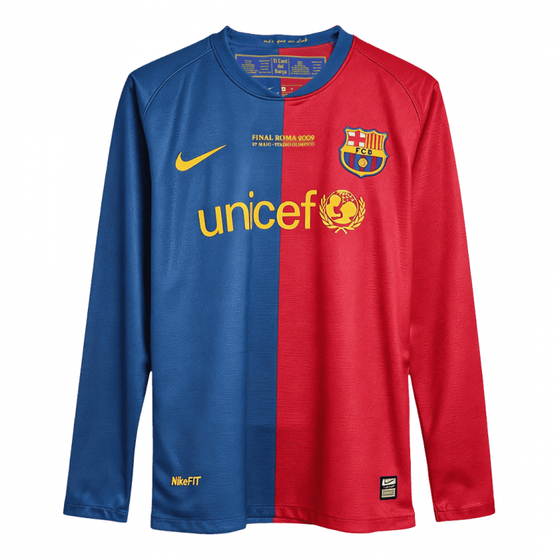 Barcelona 2008/09 domicile manches longues UCL Maillot rétro
