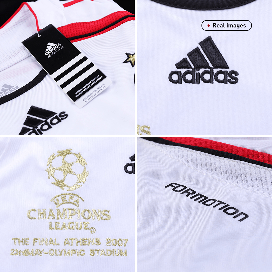 maillot AC Milan 2006/07 extérieur blanc UCL Retro