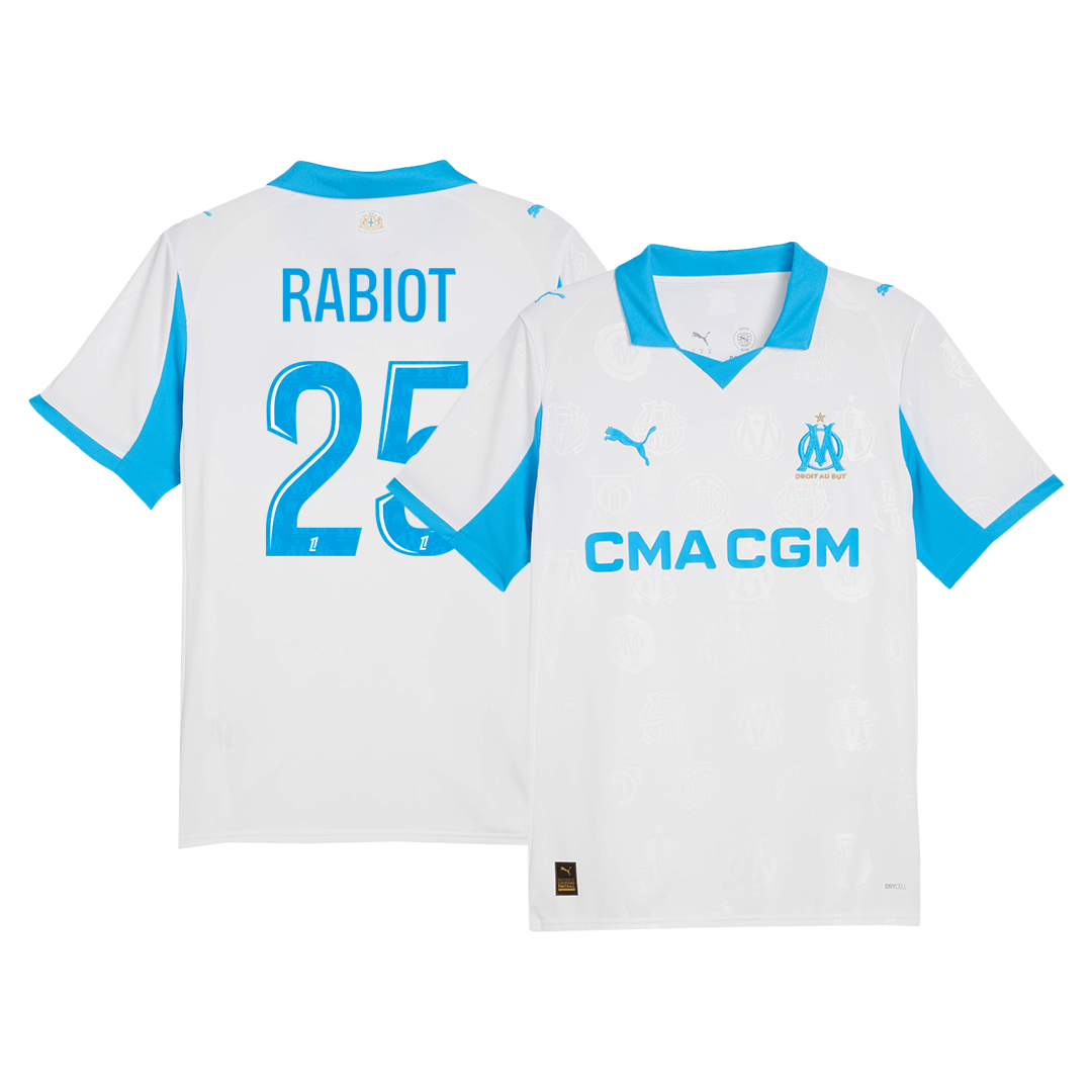 maillot RABIOT #25 Marseille 2025/26 domicile blanc