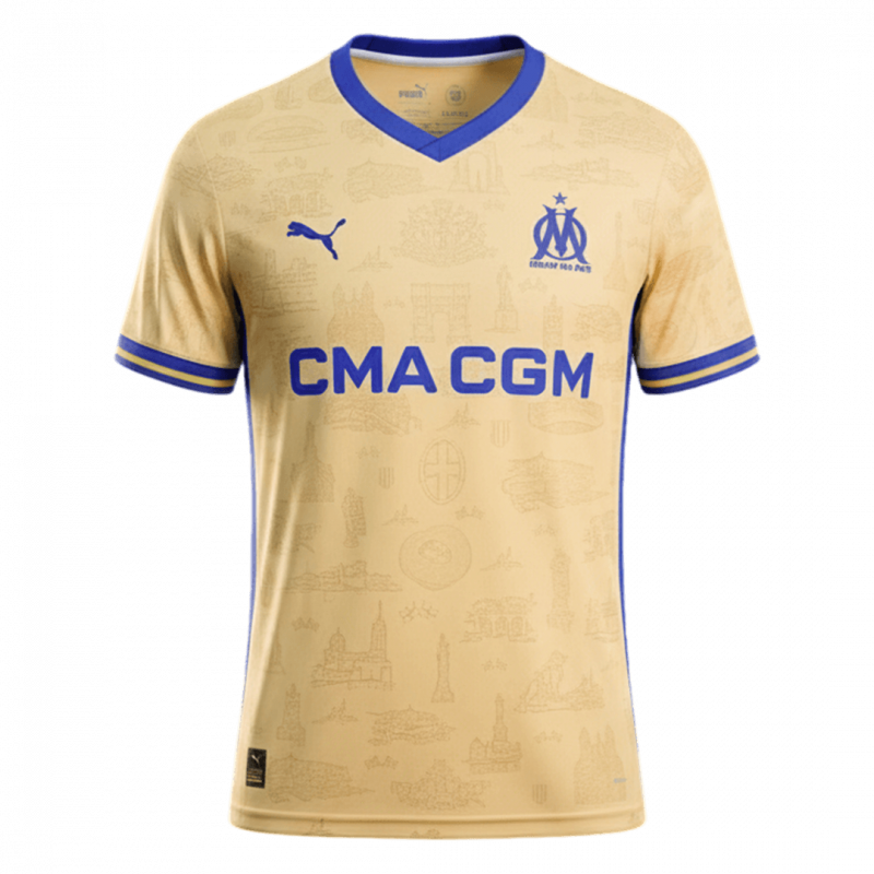 maillot Marseille 2025/26 quatrième jaune