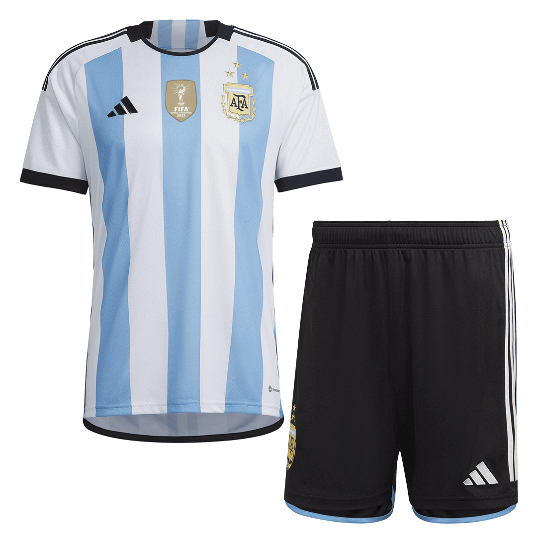 Argentina 2022 domicile White trois étoiles Kids Kit