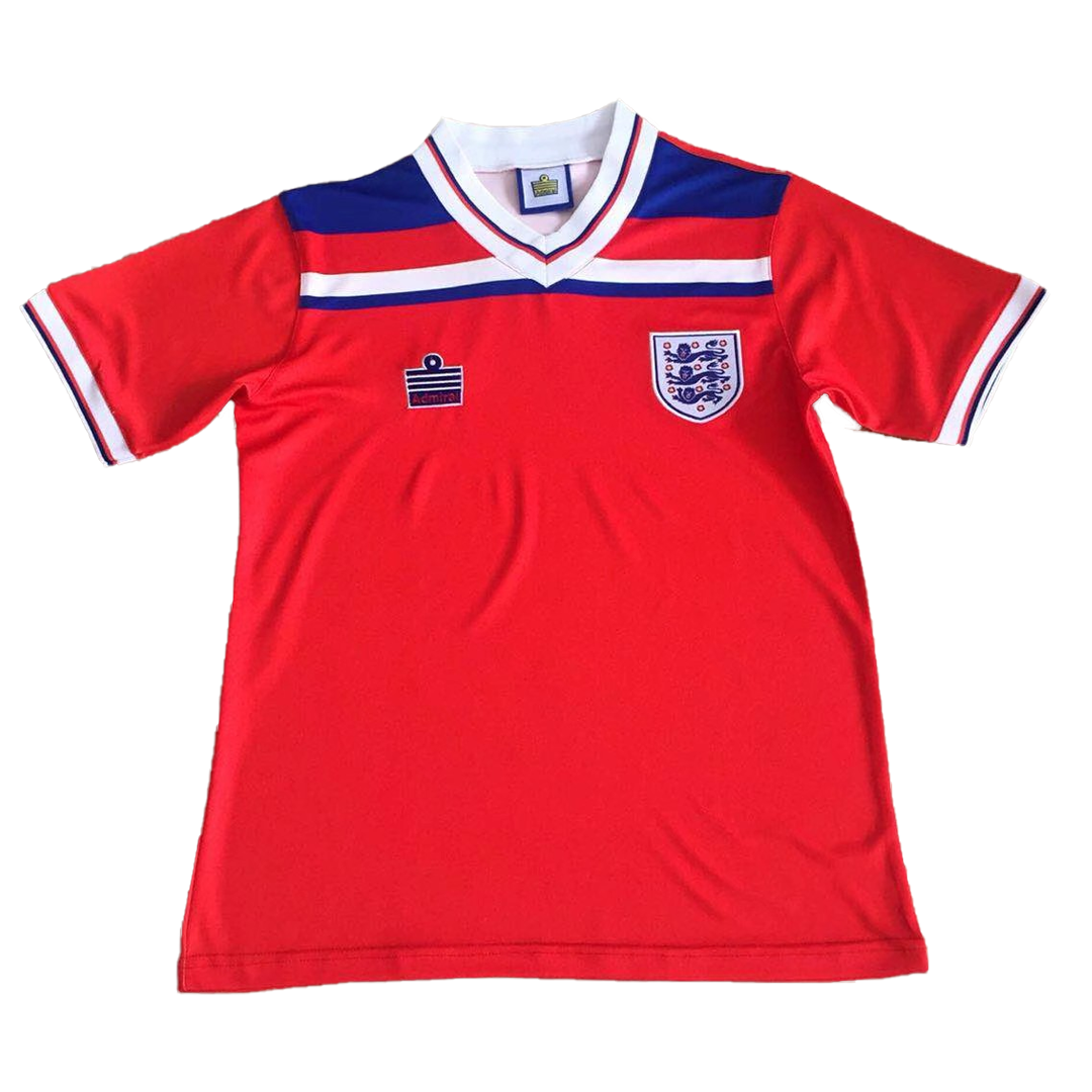maillot England 1980 extérieur rouge Retro