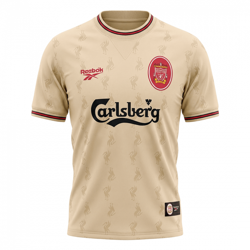 maillot Liverpool 1996/97 extérieur jaune Retro