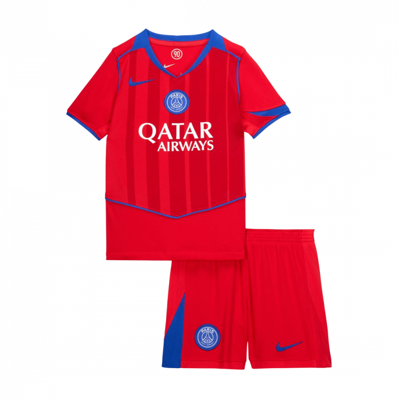 kit enfant Paris Saint-Germain 2025/26 troisième rouge