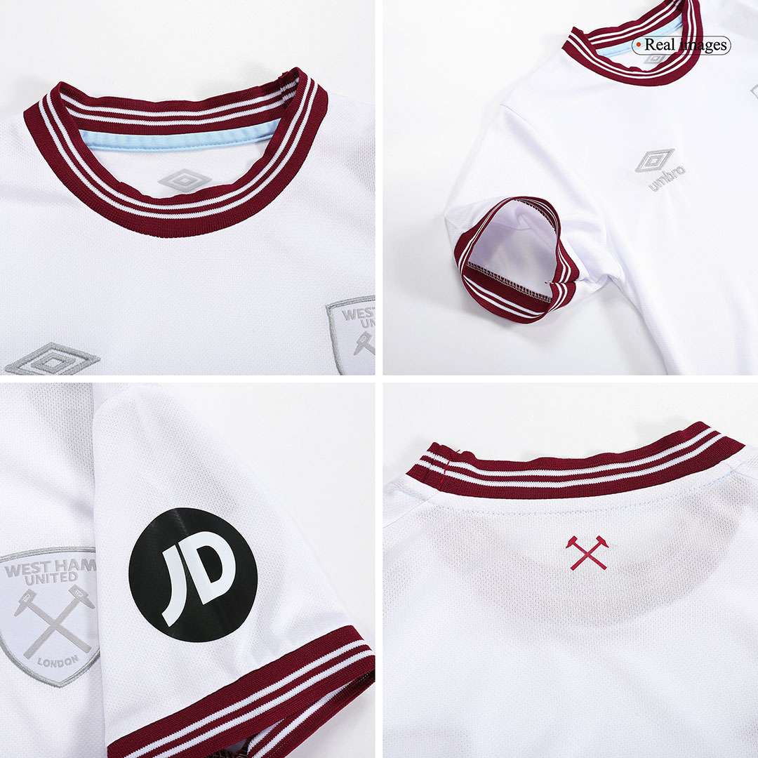 kit enfant West Ham United 2023/24 extérieur blanc