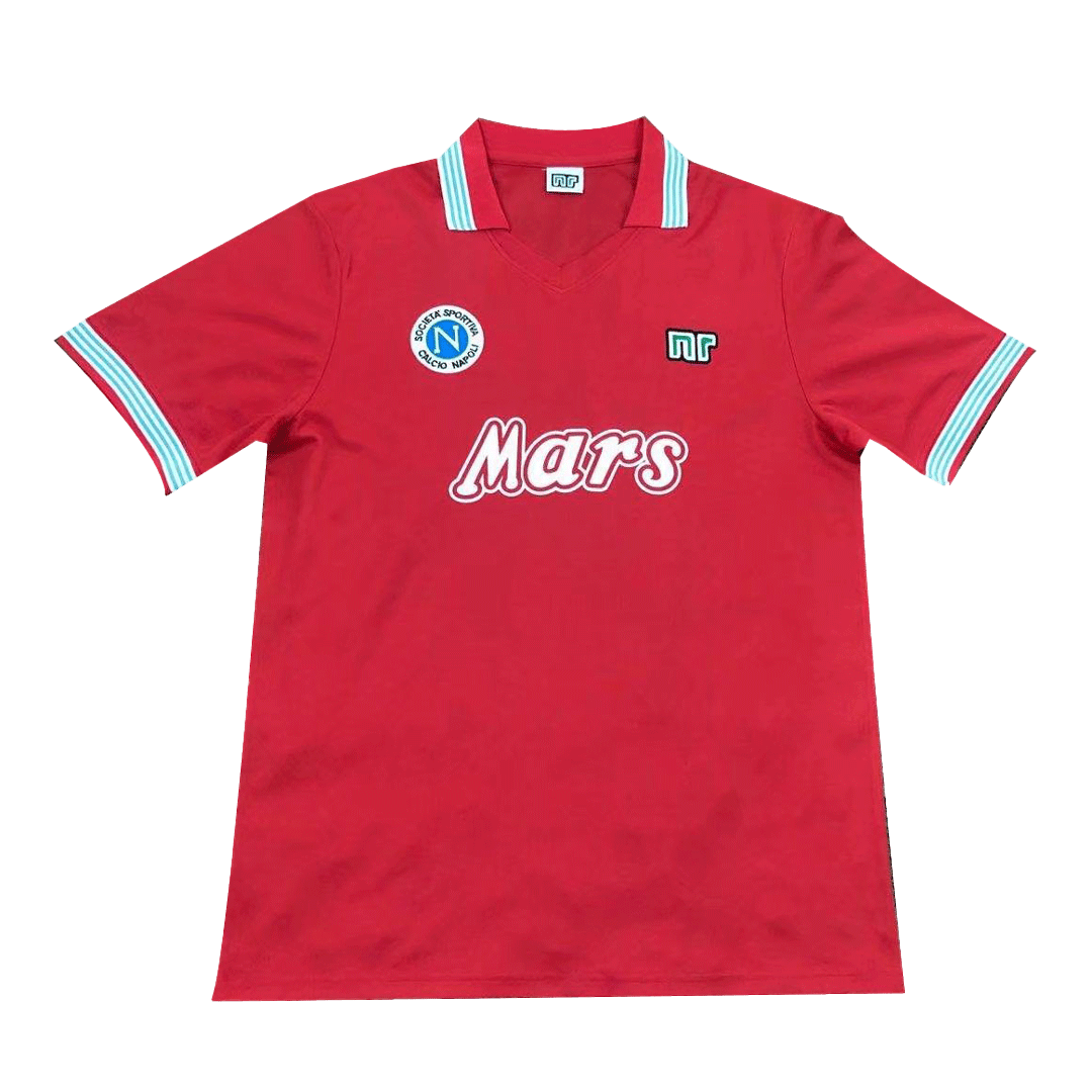 maillot Napoli 1988/89 troisième rouge Retro