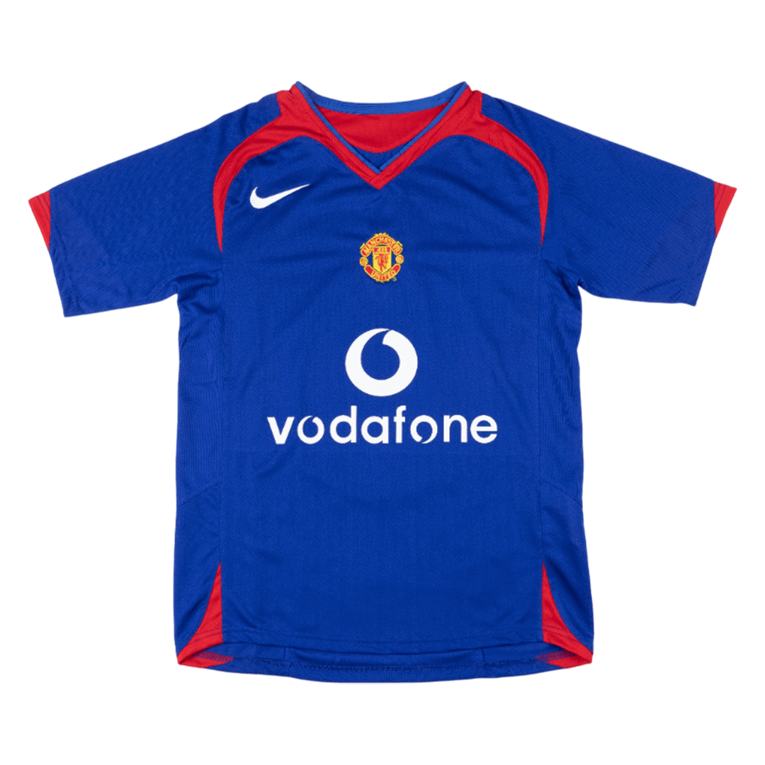 maillot Manchester United 2005/06 extérieur bleu Retro