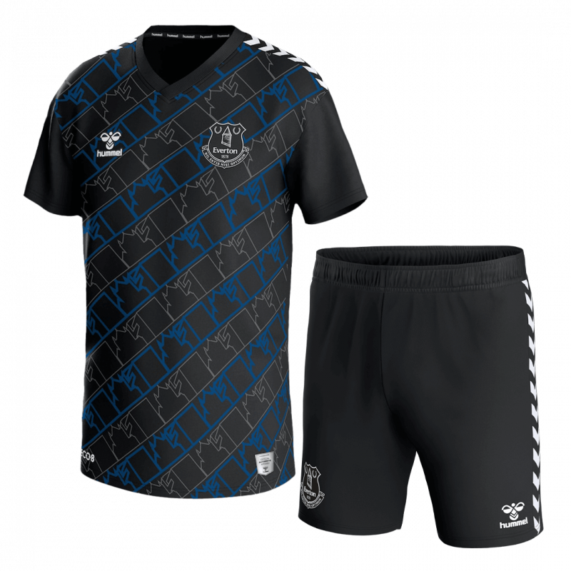 Everton 2023/24 Goalkeeper noir Goalkeeper Kit enfant