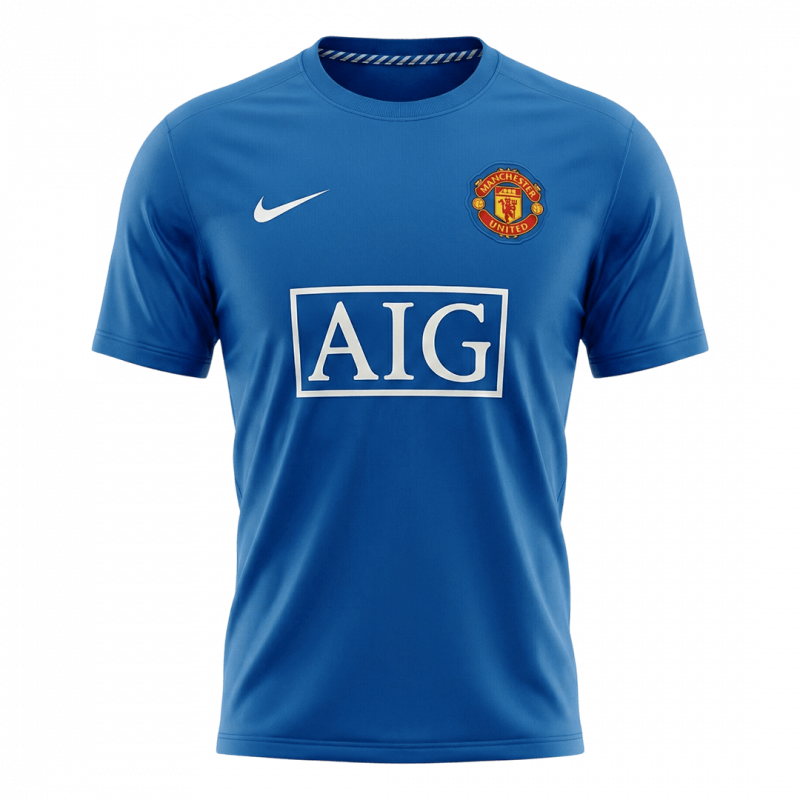 maillot Manchester United 2008/09 troisième bleu Retro