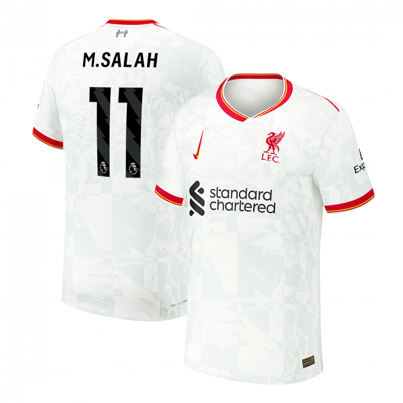 maillot M.SALAH #11 Liverpool 2024/25 troisième blanc Player Version