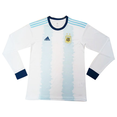 maillot Argentina 2019 domicile blanc manches longues Retro