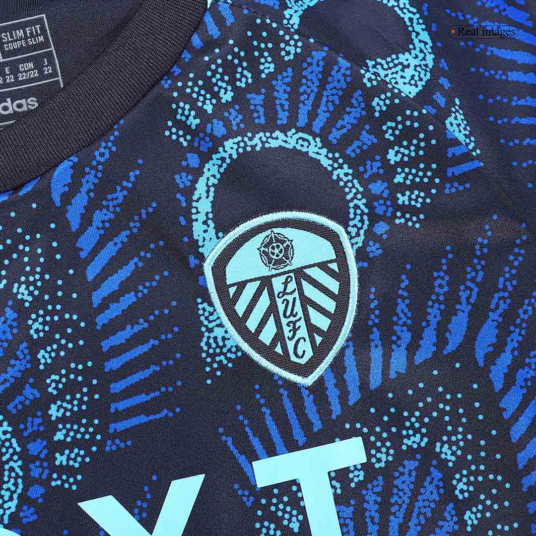 kit enfant Leeds United 2023/24 extérieur bleu