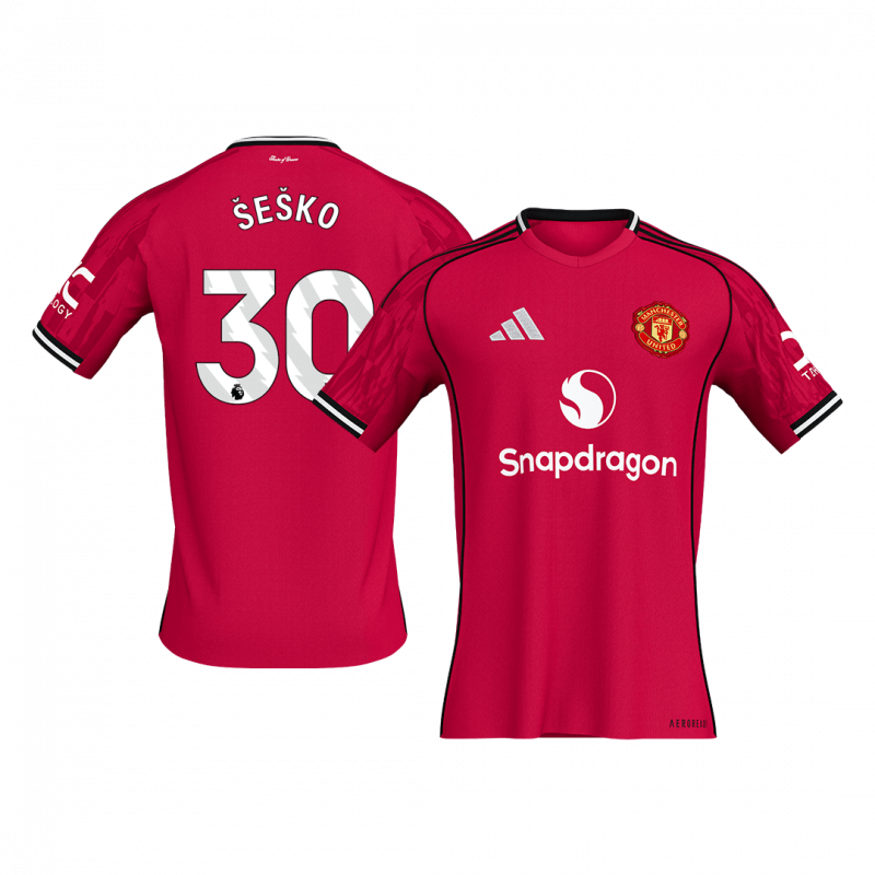 maillot SESKO #30 Manchester United 2025/26 domicile rouge Premium