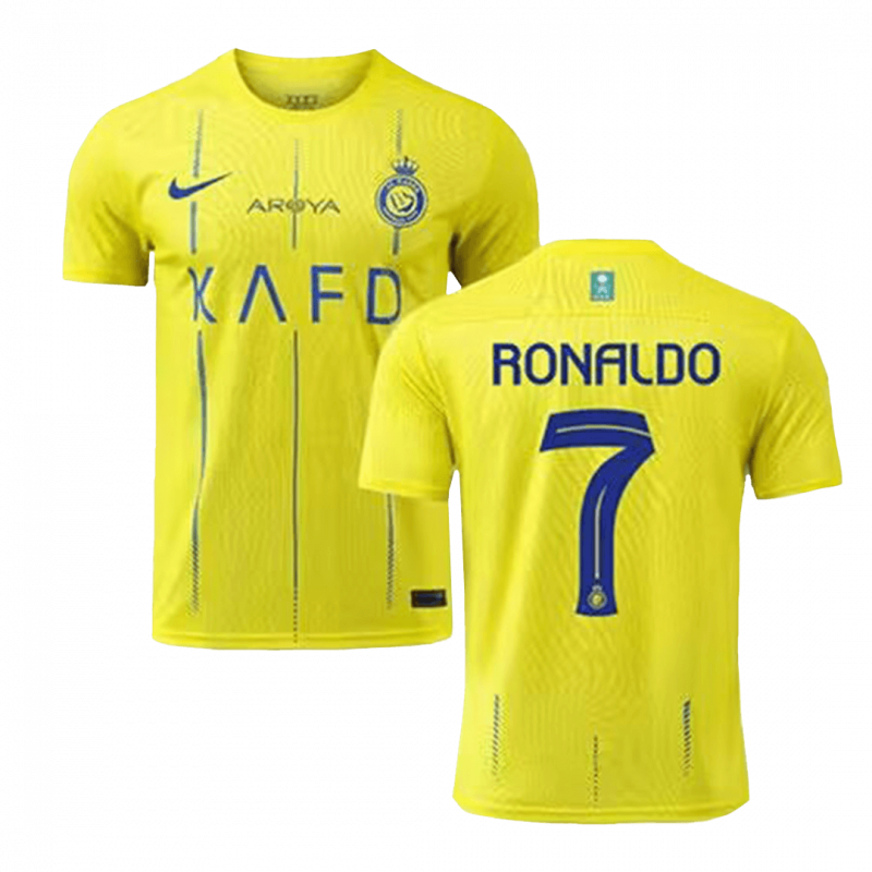 maillot RONALDO #7 Al Nassr 2023/24 domicile jaune version joueur