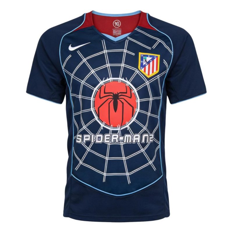 maillot Atletico Madrid 2004/05 extérieur bleu Retro