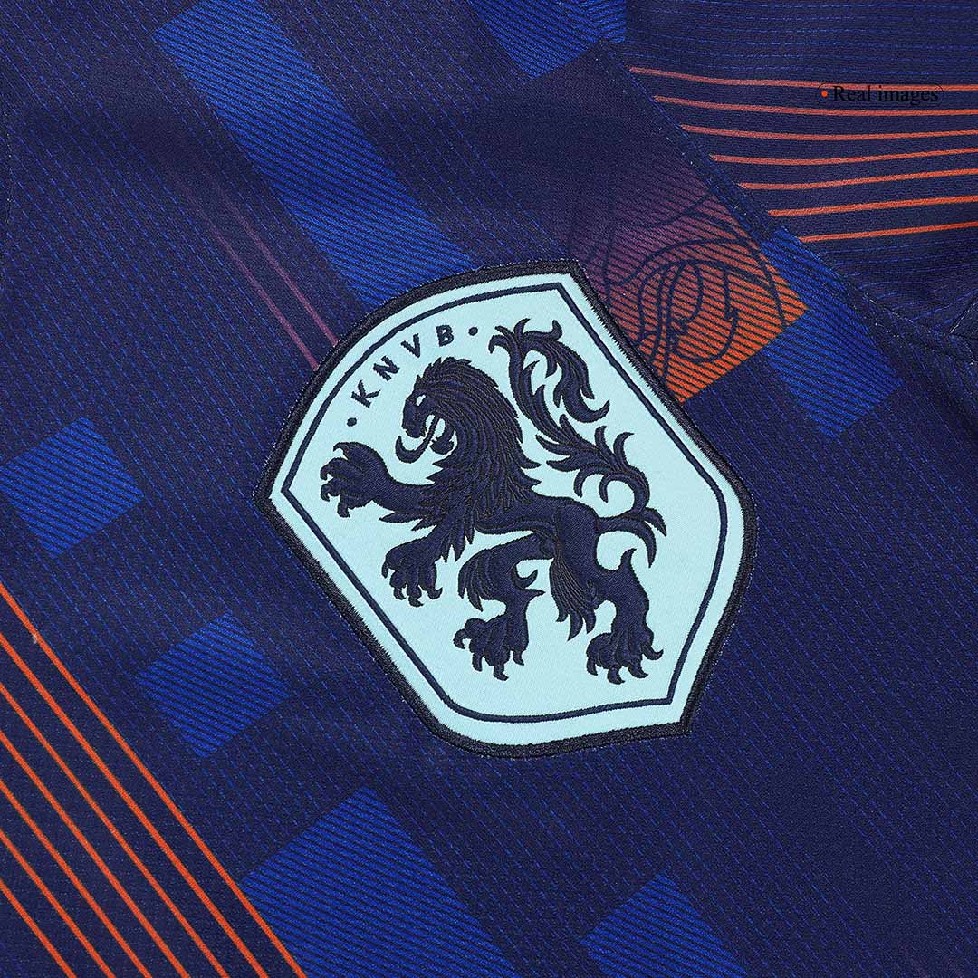 maillot VIRGIL #4 Netherlands 2024 extérieur bleu