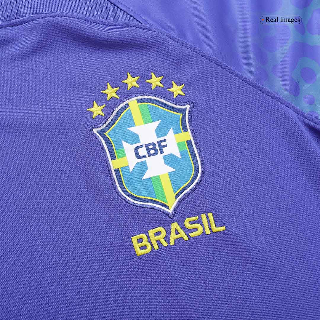maillot Brazil 2022 extérieur bleu manches longues