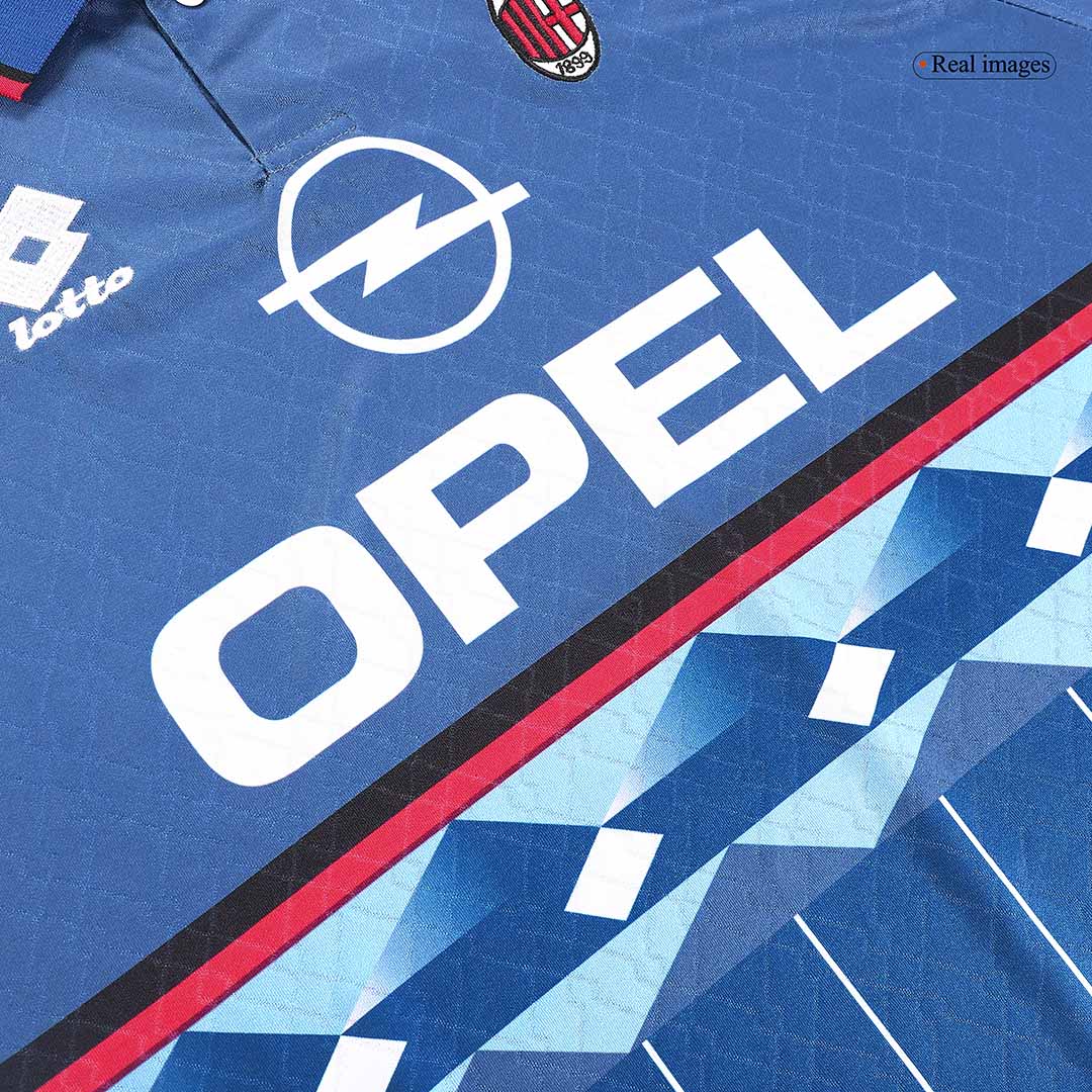 maillot AC Milan 1995/96 extérieur bleu Retro