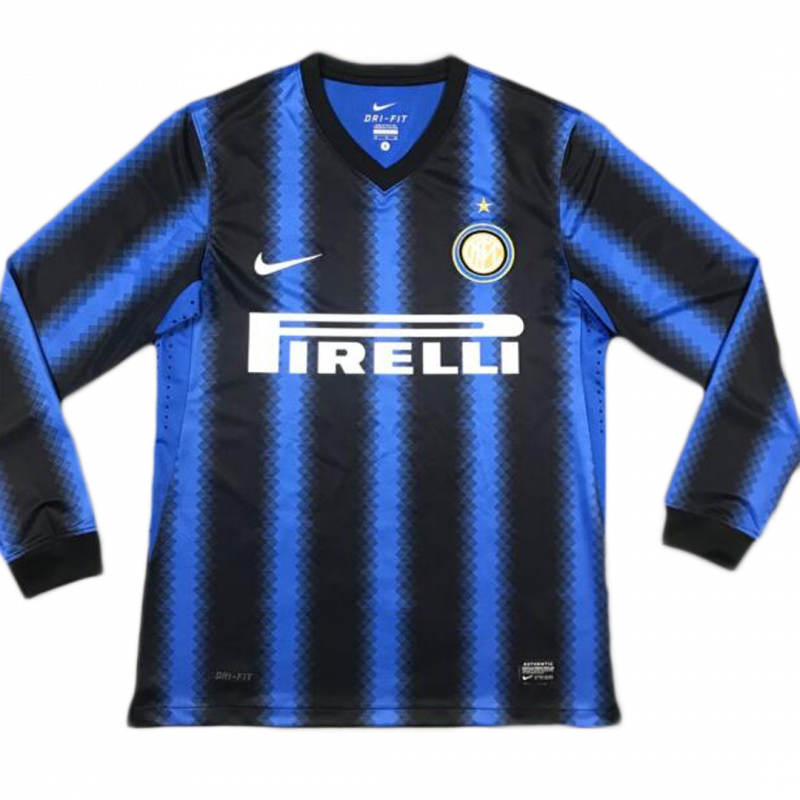 maillot Inter Milan 2010/11 domicile noir manches longues Retro