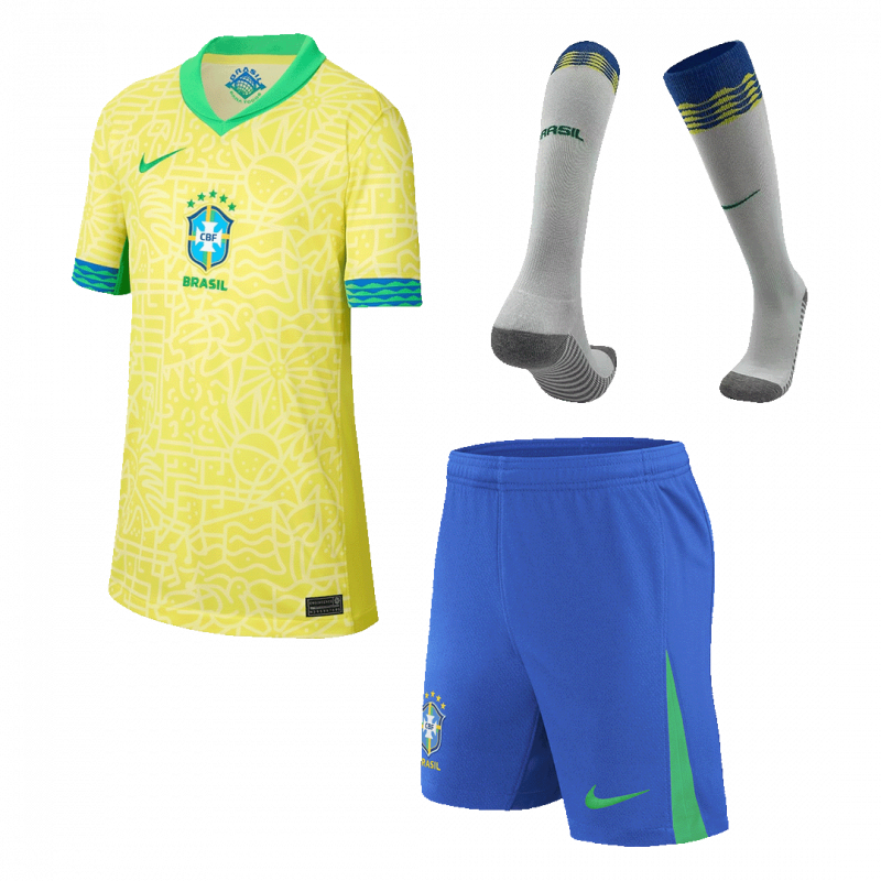 kit enfant Brazil 2024 domicile jaune