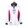maillot England 1998 domicile blanc manches longues Retro