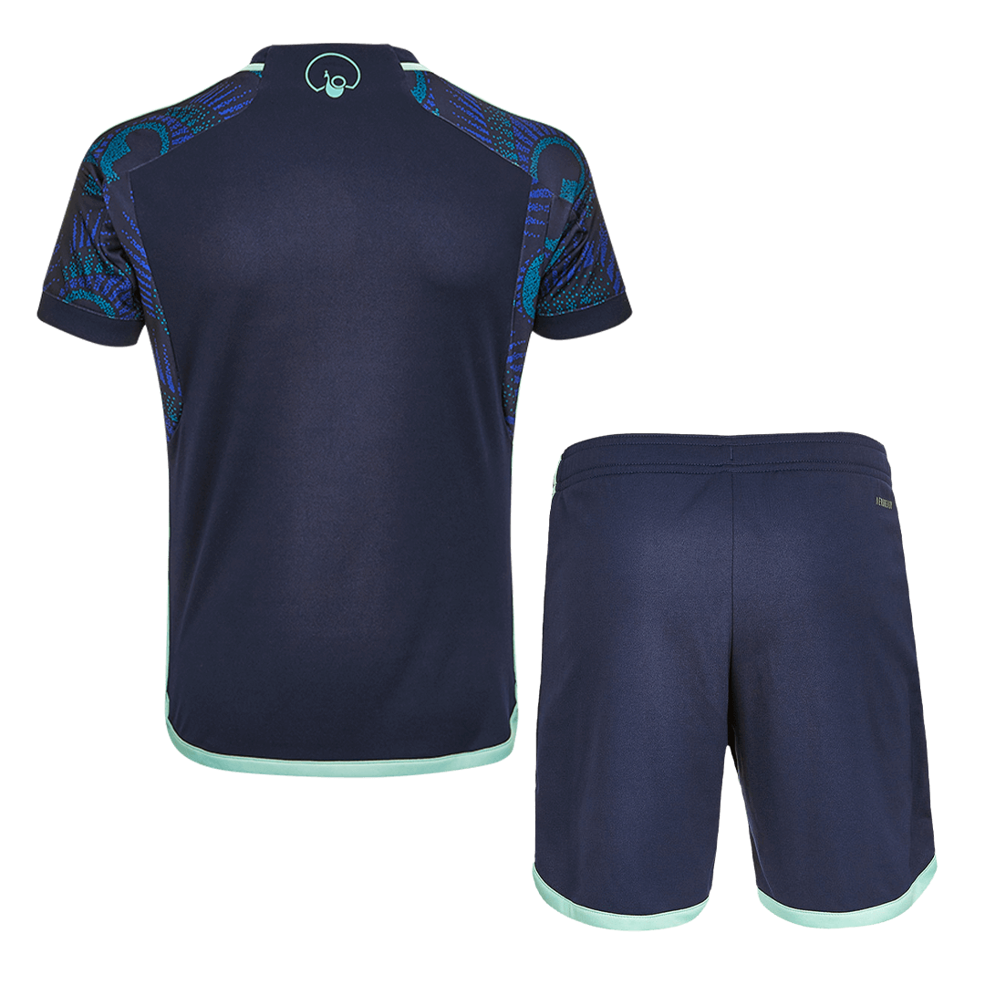 kit enfant Leeds United 2023/24 extérieur bleu