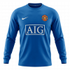 maillot Manchester United 2008/09 troisième bleu manches longues Retro