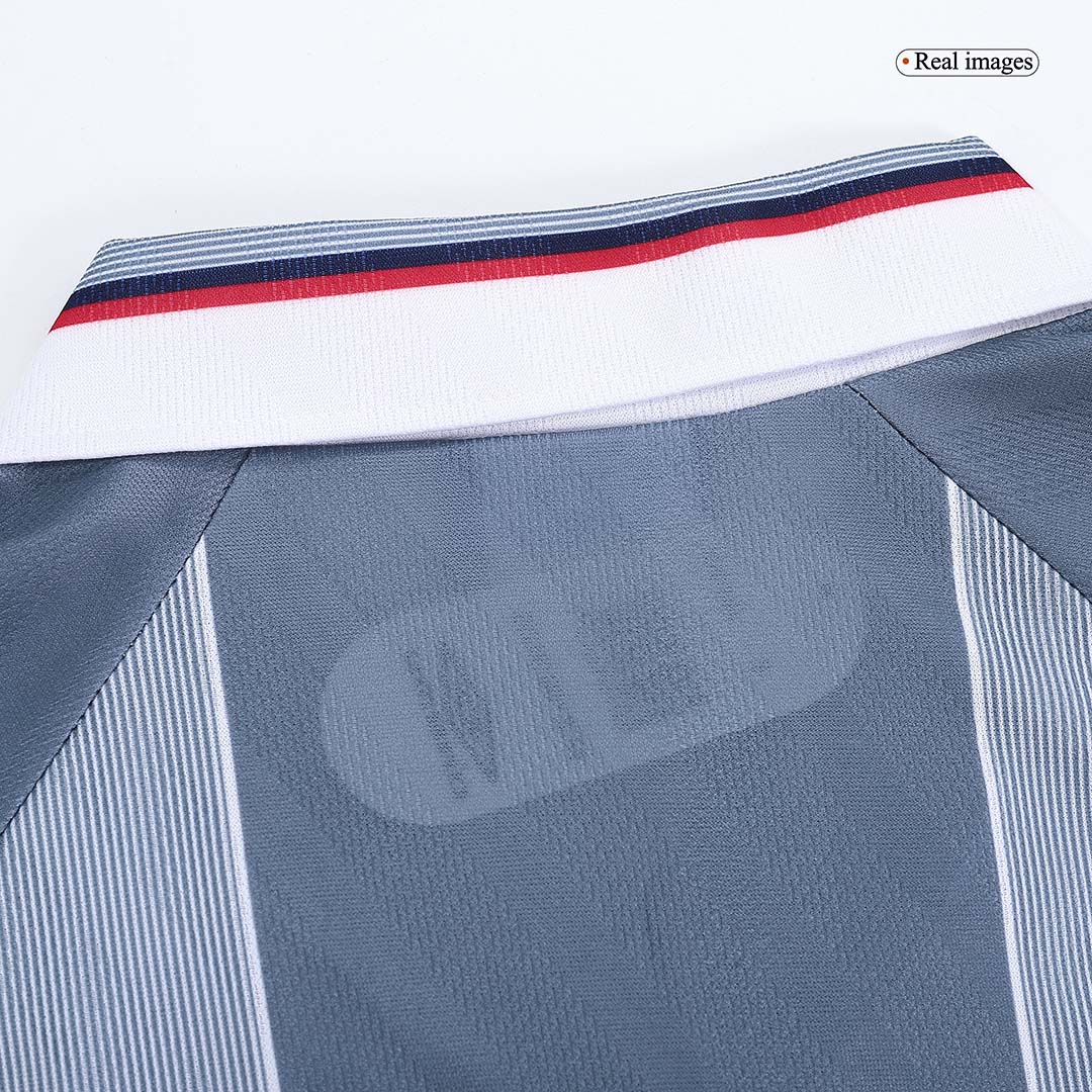 maillot England 1996 extérieur gris manches longues Retro