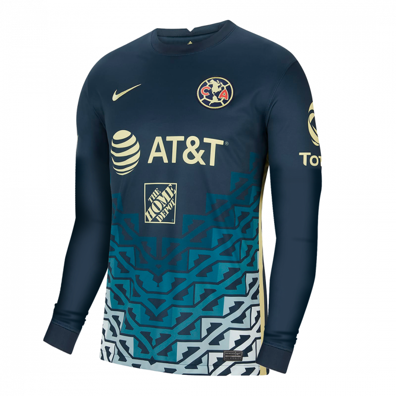 maillot Club America 2021/22 extérieur bleu manches longues