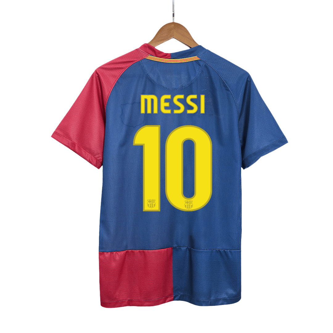 MESSI #10 Barcelona 2008/09 domicile UCL Retro Jersey