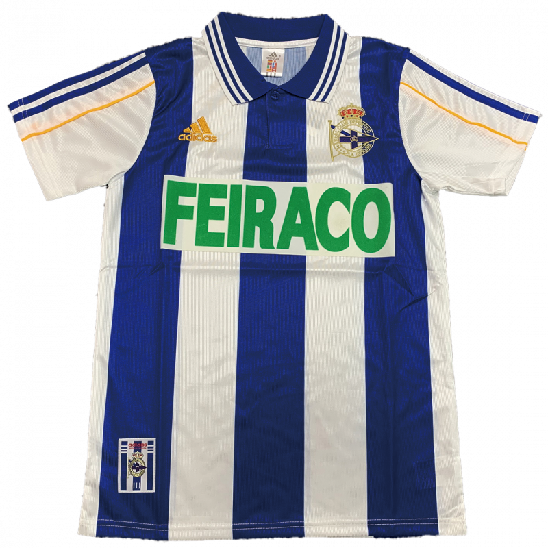 maillot Deportivo La Coruna 1999/00 domicile blanc Retro