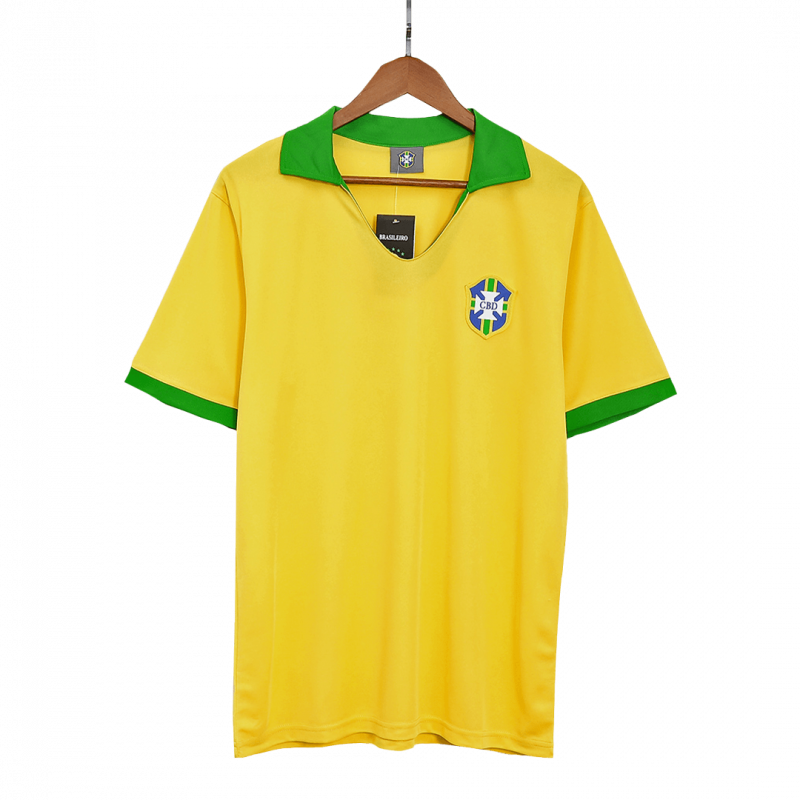 maillot Brazil 1957 domicile jaune Retro