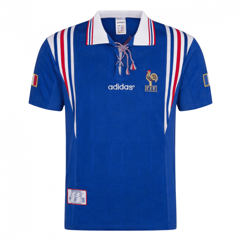 maillot France 1996 domicile bleu Retro