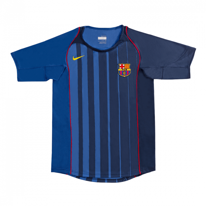 maillot Barcelona 2004/05 extérieur bleu Retro