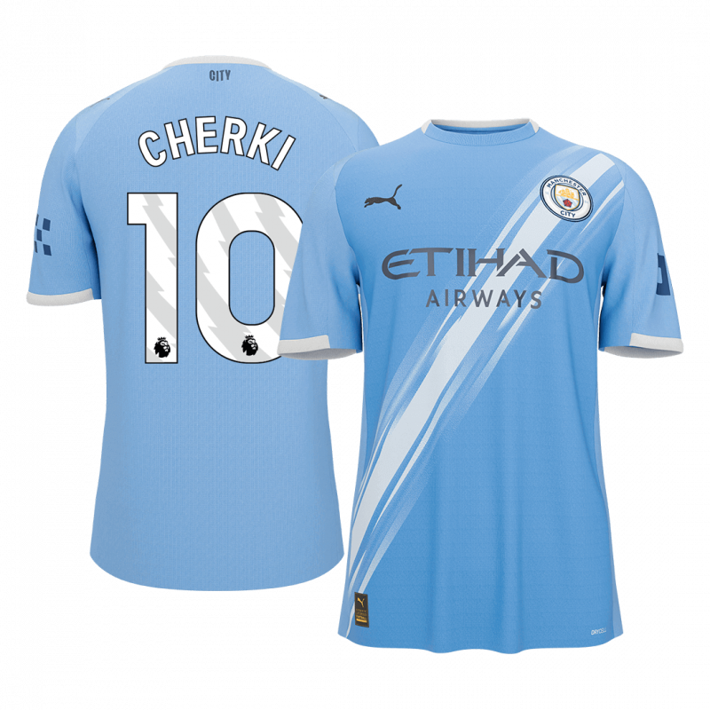 maillot CHERKI #10 Manchester City 2025/26 domicile bleu Premium