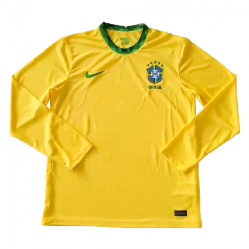 maillot Brazil 2021 domicile jaune manches longues