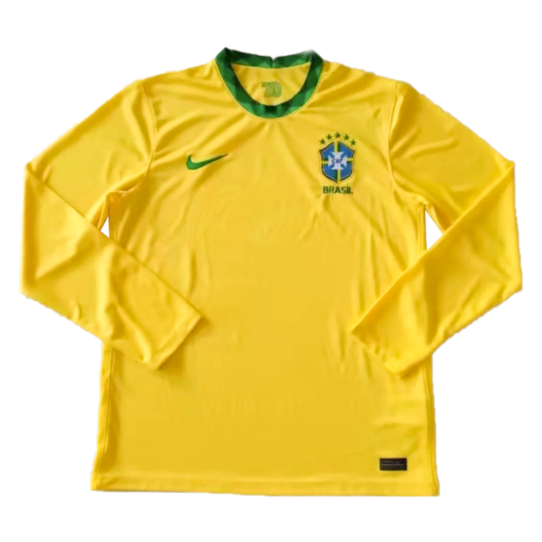 maillot Brazil 2021 domicile jaune manches longues