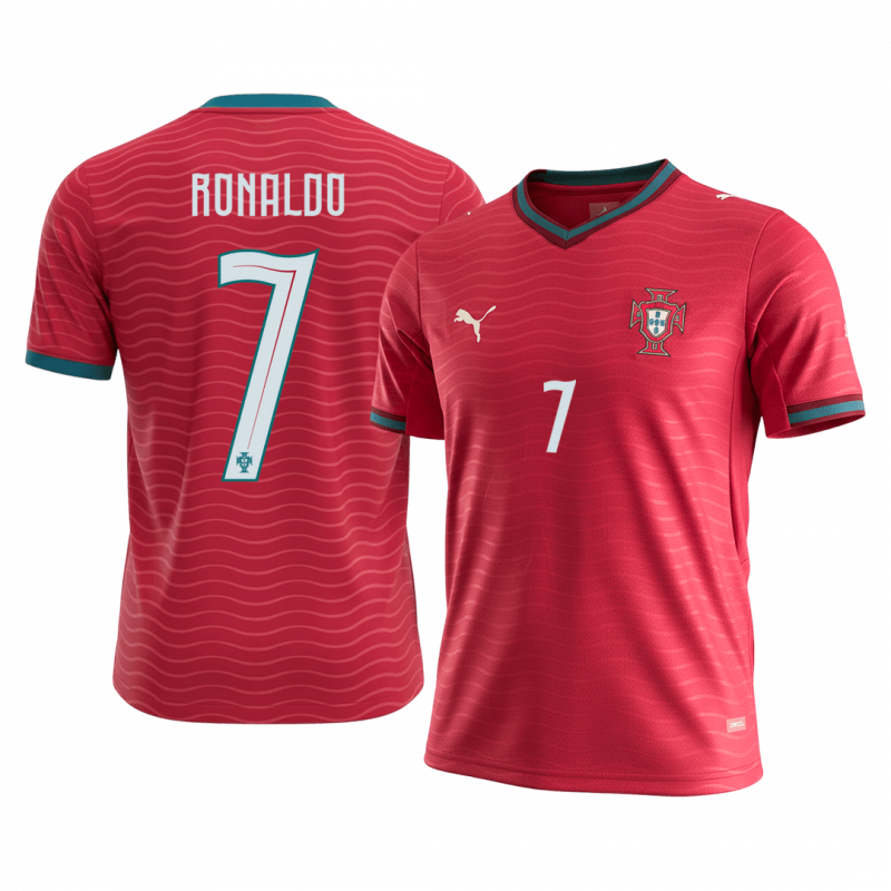 maillot RONALDO #7 Portugal 2026 domicile rouge