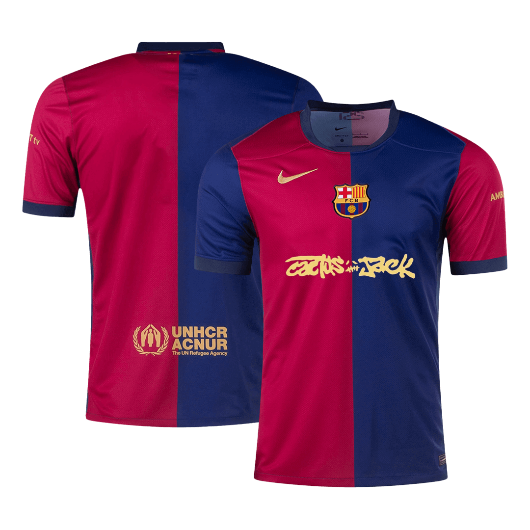 maillot Barcelona 2024/25 domicile bleu Travis Scott