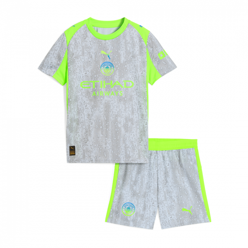 kit enfant Manchester City 2025/26 troisième gris