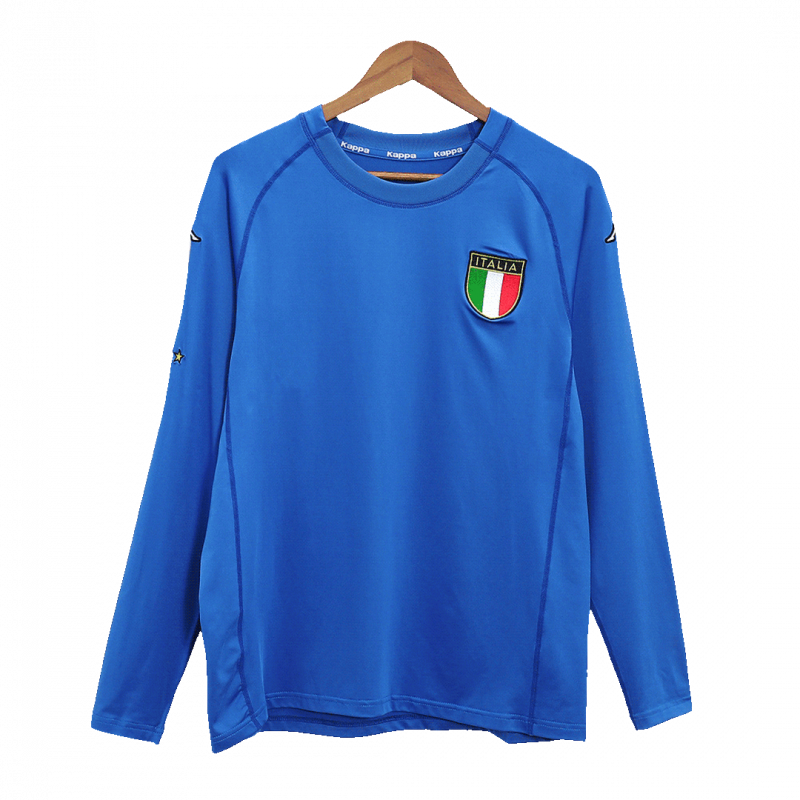 maillot Italy 2000 domicile bleu manches longues Retro