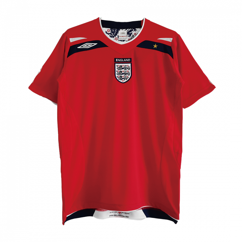 maillot England 2008/10 extérieur rouge Retro