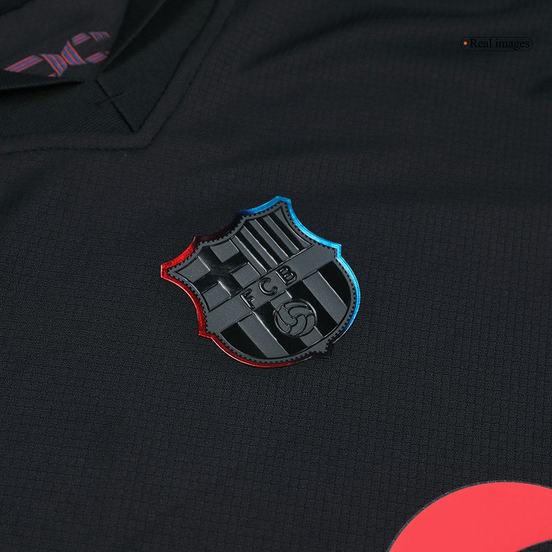 Barcelona 2024/25 extérieur Black logo Spotify sans texte Kids Kit