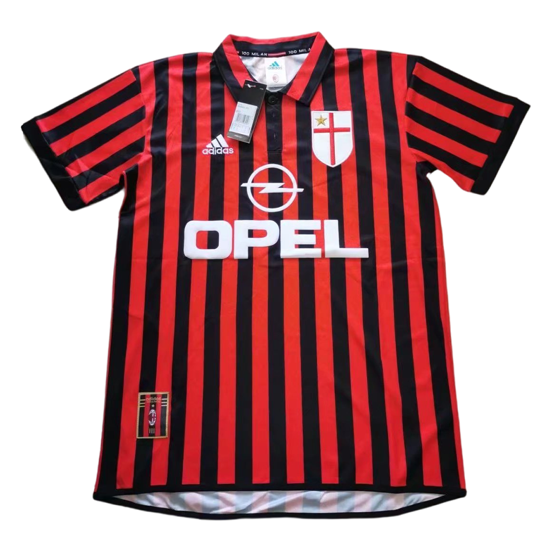 maillot AC Milan 1999/00 domicile noir Retro