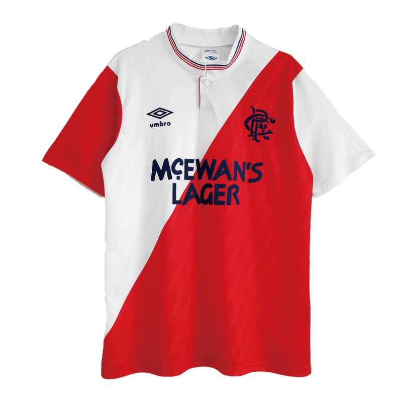 maillot Glasgow Rangers 1987/88 extérieur blanc Retro