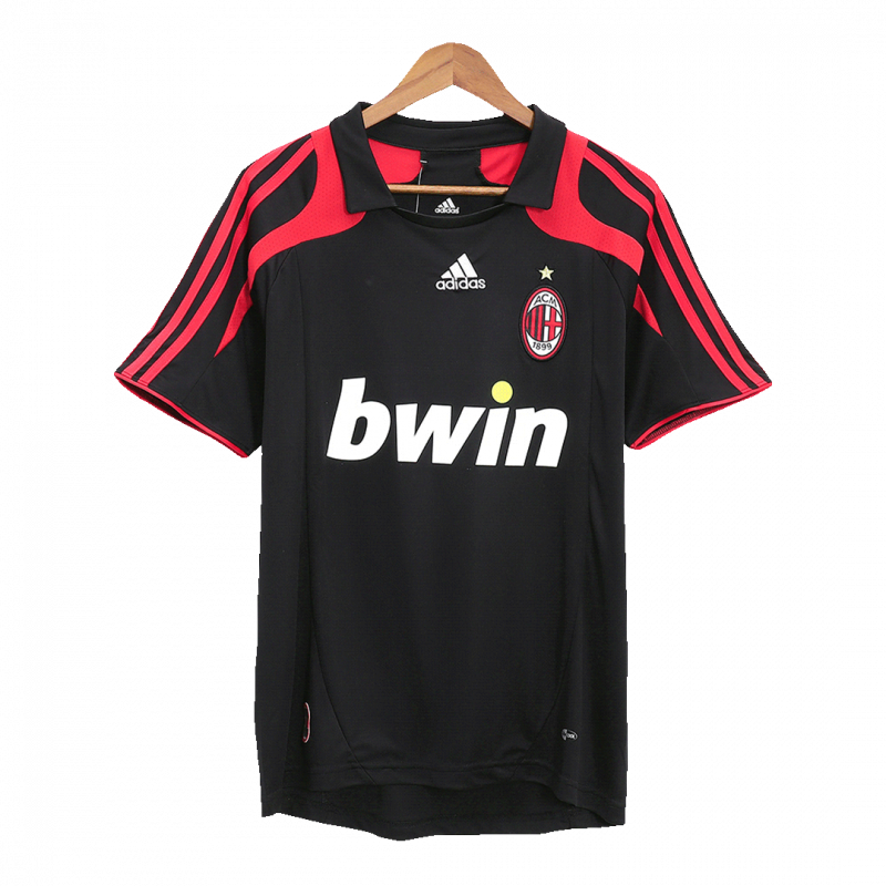 maillot AC Milan 2007/08 troisième noir Retro
