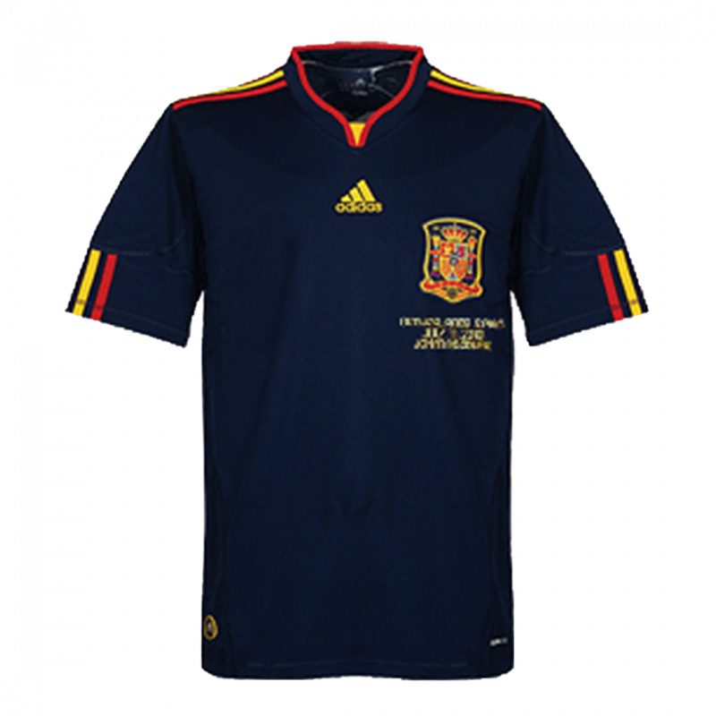 maillot Spain 2010 extérieur bleu Retro