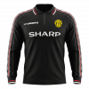 maillot Manchester United 1998 extérieur noir manches longues Retro