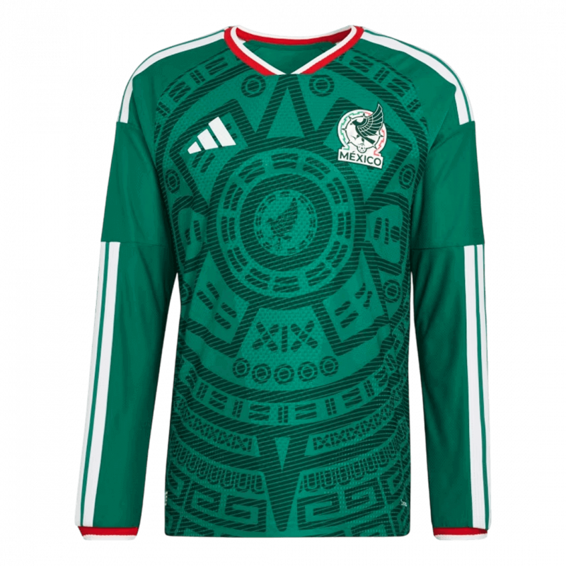 maillot Mexico 2026 domicile vert Player Version manches longues