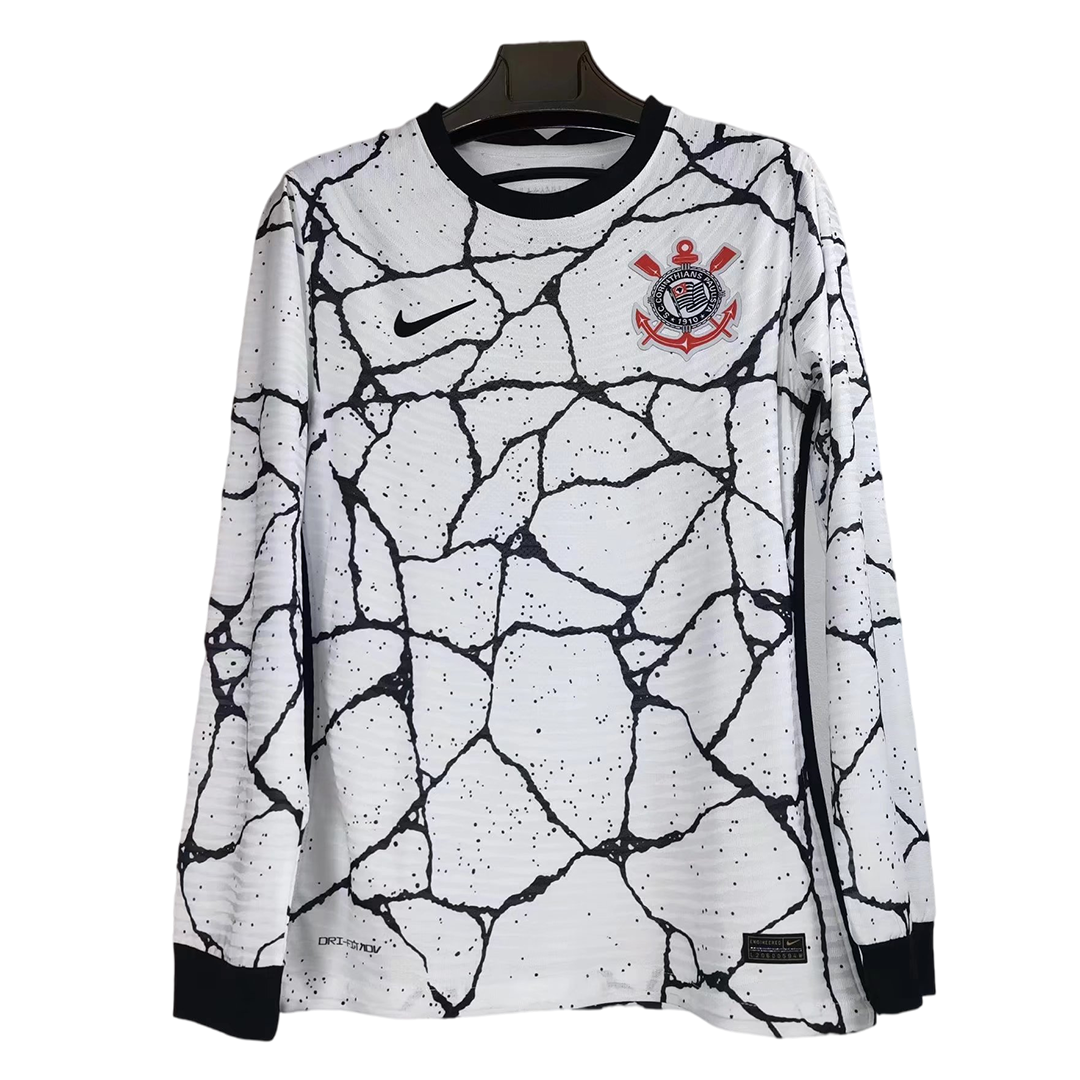 maillot Corinthians 2021/22 domicile blanc Player Version manches longues